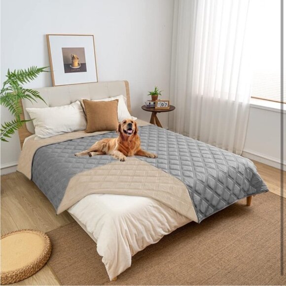 SUNNYTEX Waterproof & Reversible Dog furniture cover 30x70..beige/grey(NWT) - Picture 5 of 7